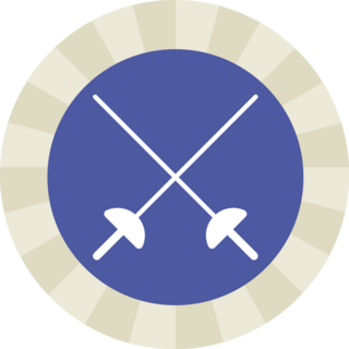 Fencing Sword Icon Sticker