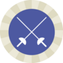 Fencing Sword Icon Sticker