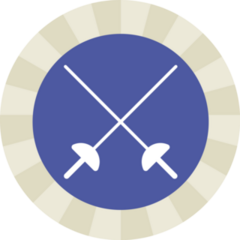 Fencing Sword Icon Sticker