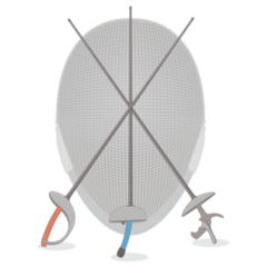 Fencing Swords & Helmet Sticker