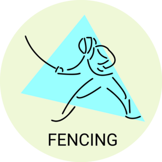 Fencing Triangle Sticker 