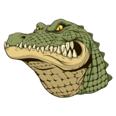 Ferocious Alligator Head Sticker
