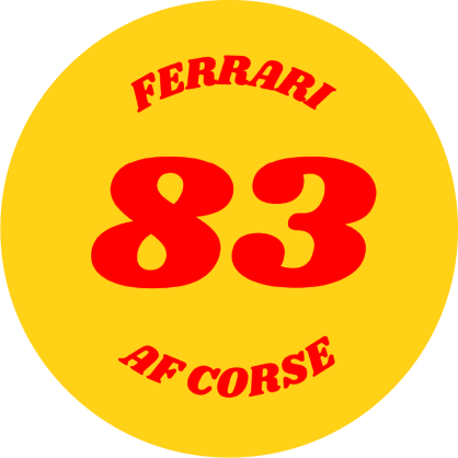 Ferrari AF Corse 83 Sticker