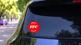 Ferrari Fan Club Logo Sticker on a Rear Car Window (New) example