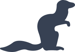 Ferret Crouching Sticker