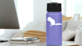 Ferret Feeding Sticker on a Water Bottle (New) example