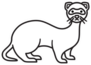 Ferret Line Icon Sticker