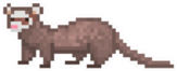Ferret Pixel Art Character Sticker