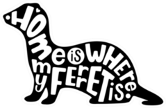 Ferret Silhouette Quote Home Is Where My Ferret Is Sticker