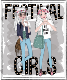 Festival Girls Fashion Sticker