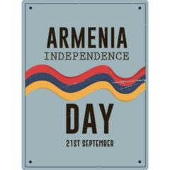 Festive Armenia Independence Sticker