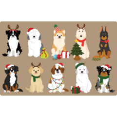 Festive Dogs Sticker Sheet