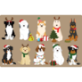 Festive Dogs Sticker Sheet