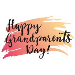 Festive Happy Grandparents Day Sticker