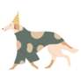 Festive Party Saluki Sticker