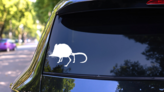 Field Mouse Sticker on a Rear Car Window (New) example