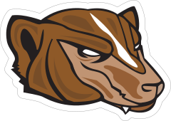 Fierce Badger Mascot Sticker