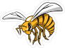 Fierce Hornet Mascot Sticker