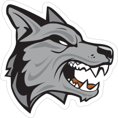 Fierce Wolf Mascot Sticker