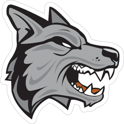 Fierce Wolf Mascot Sticker