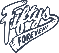 Fiftys Forever Vinyl Lettering Sticker