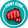Fight Club Boxing Glove In Blue Sticker