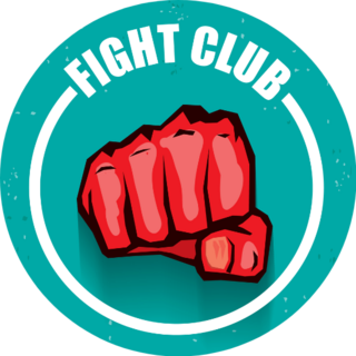 Fight Club Boxing Glove In Blue Sticker
