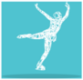 Figure Skater Girl Logo Sticker