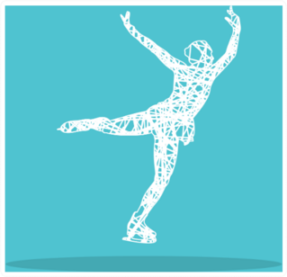 Figure Skater Girl Logo Sticker