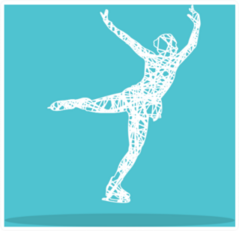 Figure Skater Girl Logo Sticker