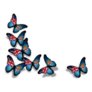 Fiji Flag Butterflies Sticker