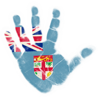 Fiji Flag Palm Sticker