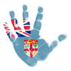 Fiji Flag Palm Sticker