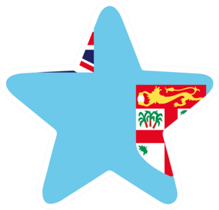 Fiji Flag Star Sticker