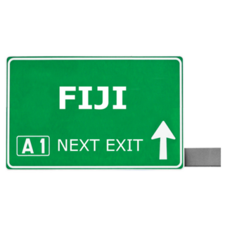 Fiji Road Sign Sticker