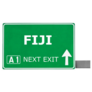 Fiji Road Sign Sticker