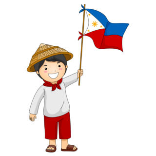 Filipino Boy Flag Sticker