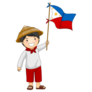 Filipino Boy Flag Sticker