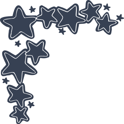 Filled Stars Corner Sticker