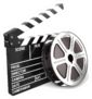 Film And Clapboard Video Icon Sticker