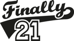 Finally 21th Birthday Sticker