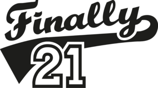 Finally 21th Birthday Sticker