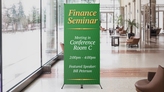 Finance Seminar Vertical Banner