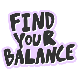 Find Your Balance Purple Yoga Sticker 