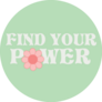 Find Your Power 70s Motivational Slogan Sticker