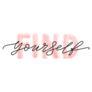 Find Yourself Calligraphy Text Sticker
