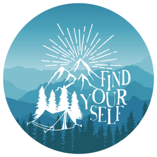 Find Yourself Camping Sticker