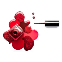 Fine Art Beauty Concept Of Red And Metallic Nail Polish Sticker