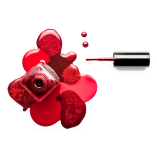 Fine Art Beauty Concept Of Red And Metallic Nail Polish Sticker