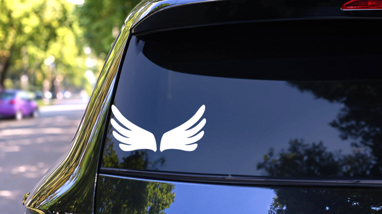 Finger Wings Sticker on a Rear Car Window (New) example